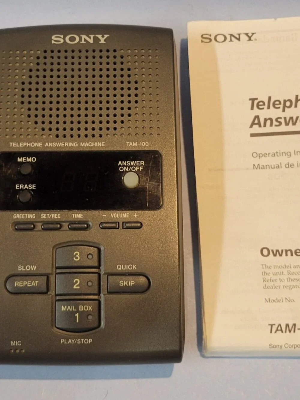 Sony TAM-100 Digital Telephone Answering Machine